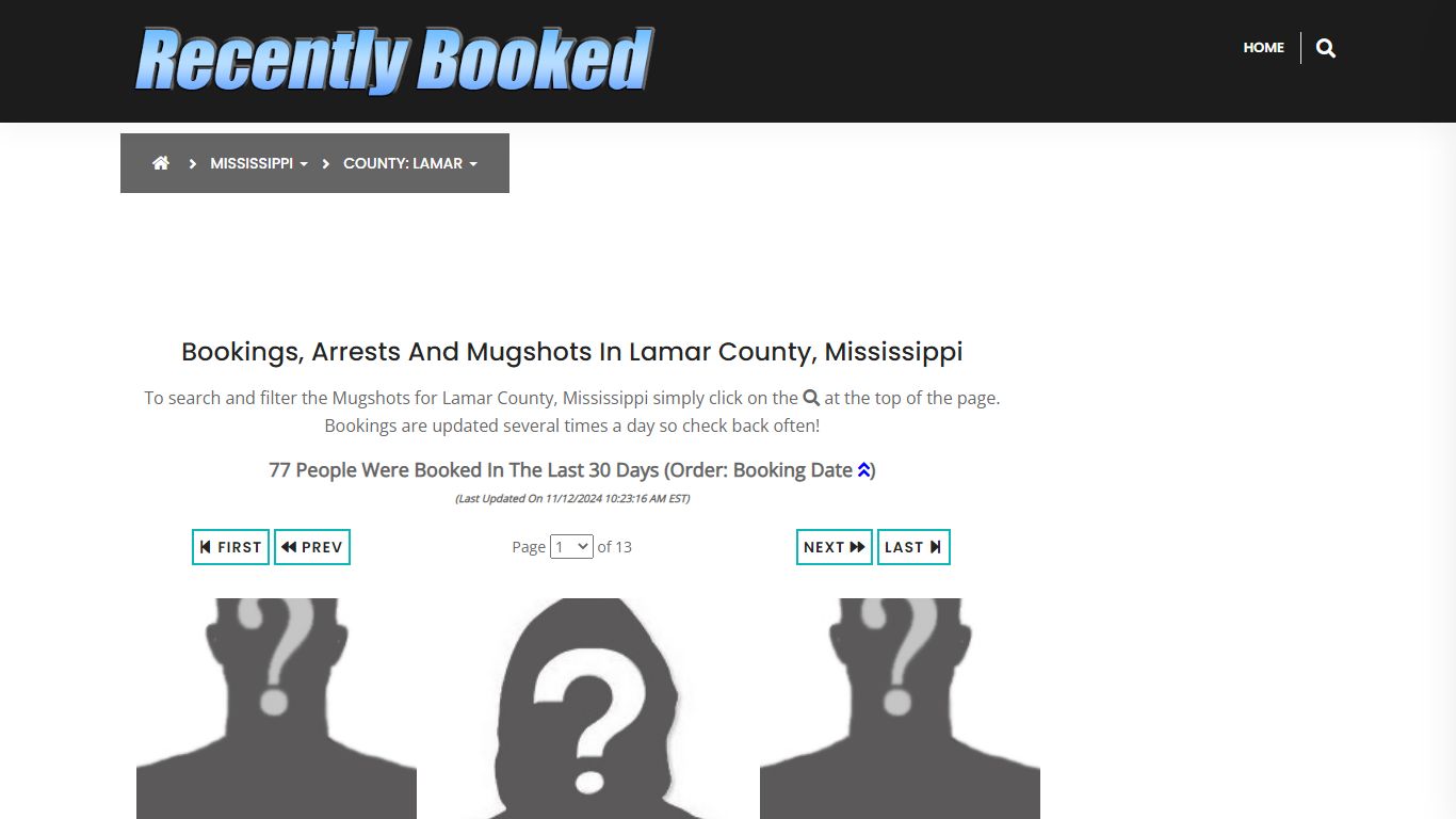 Bookings, Arrests and Mugshots in Lamar County, Mississippi