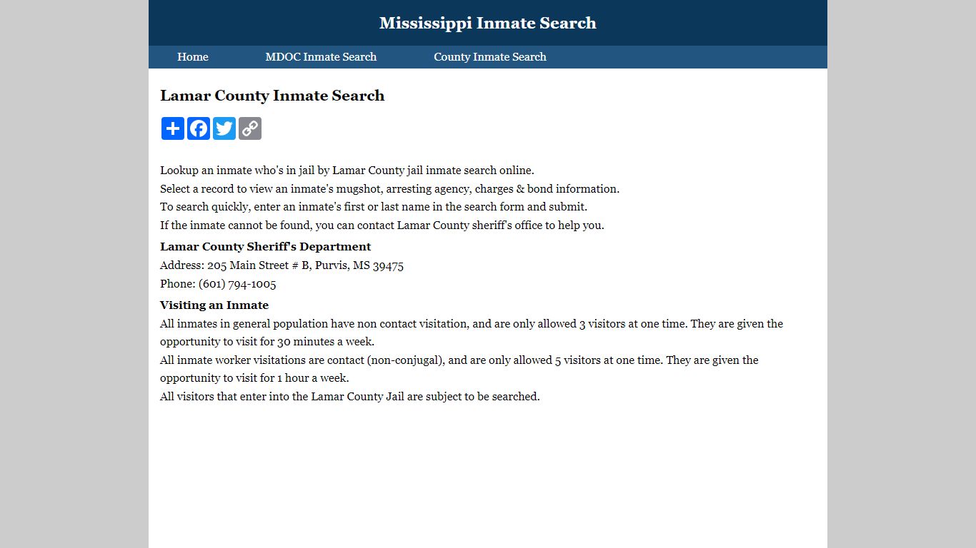 Lamar County Inmate Search